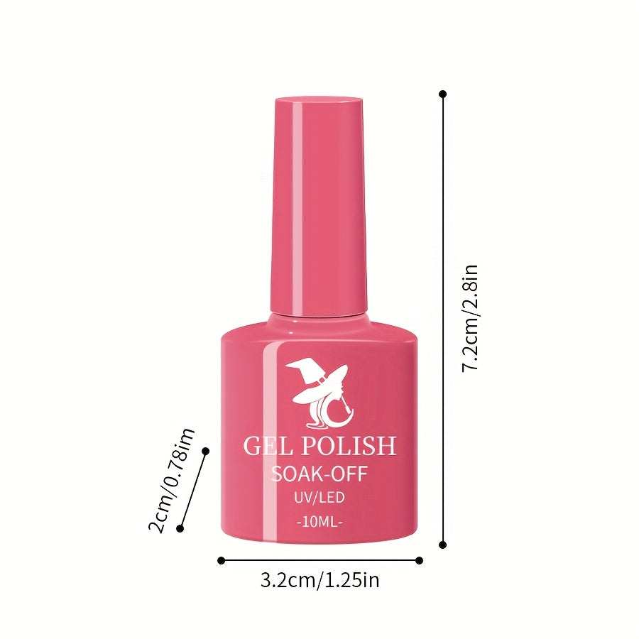 6pcs Pink Flower Series Nail Gel Polish Set - Manicure Kit with 6 Vibrant Colors, Long-Lasting Soak-Off Gel Polish for Nail Art Design