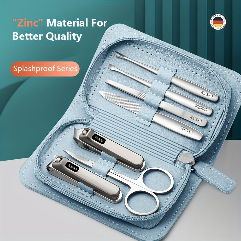 TOPGO German Nail Clipper Set High-End Nail Clipper Household Original Slant Pliers Trimming Box Tool 7pcs Set