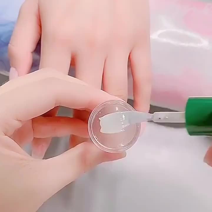 Transparent Nail Stamper with Scraper - Jelly Silicone Stamp for French Nails - Manicuring Kits - Nail Art Stamping Tool Set - Easy to Use and Durable