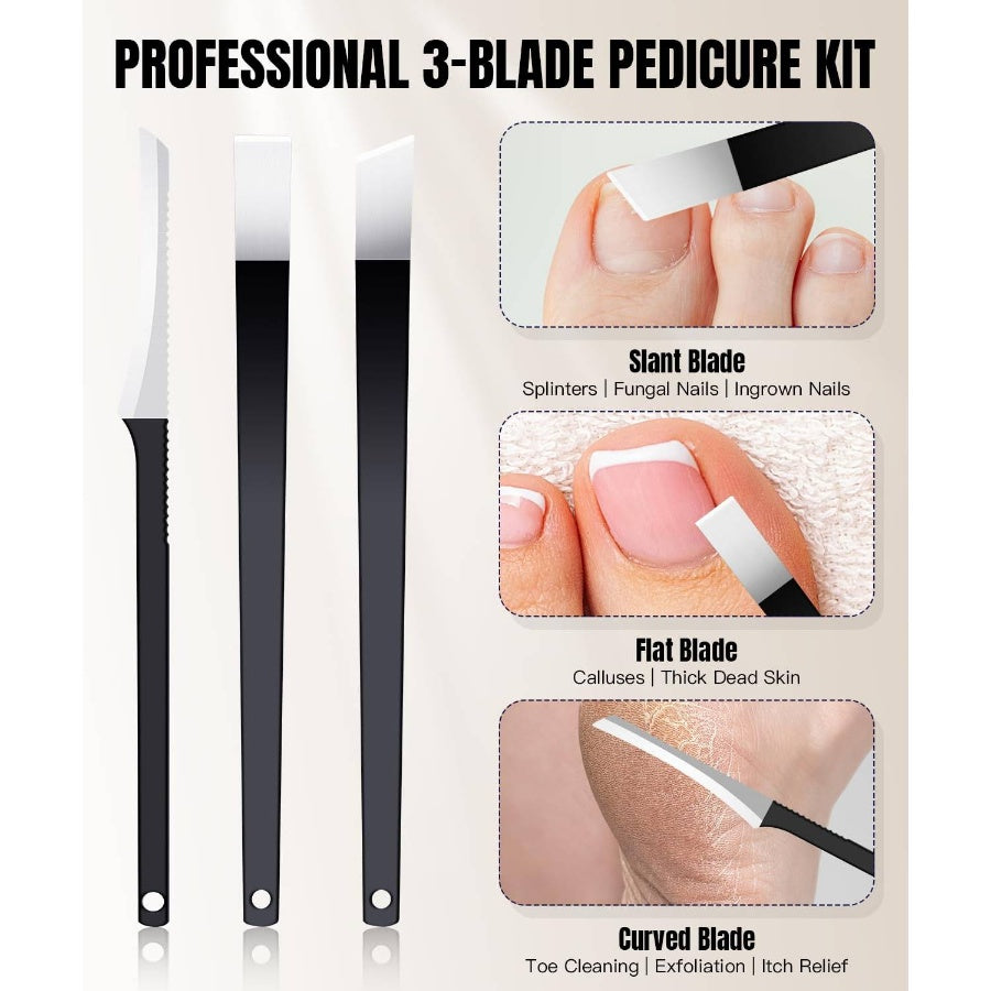 12Pcs Ingrown Toenail Removal Kit - Toenail Clippers Ingrown Thick Hard Nails - Ingrown Toenail with Toe Nail ClippersNail CutterPedicure KnifeCallus Remover Tools Seniors Men Women