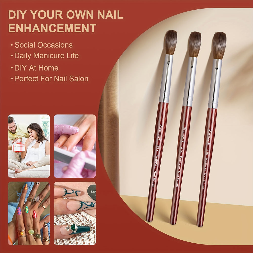 Acrylic Gel Extension Pen Reusable Acrylic Gel Extension Pen - Flat Head Manicure Brush, Light Pen Nail Brush Gel Pen