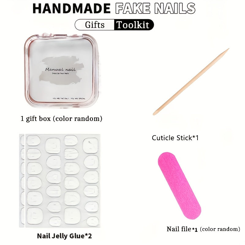 10pcs Handmade Summer Rainbow Mermaid Nail Stickers - High-Quality, Wearable Press-On Nails with Pastel Colors & Sparkling Accents