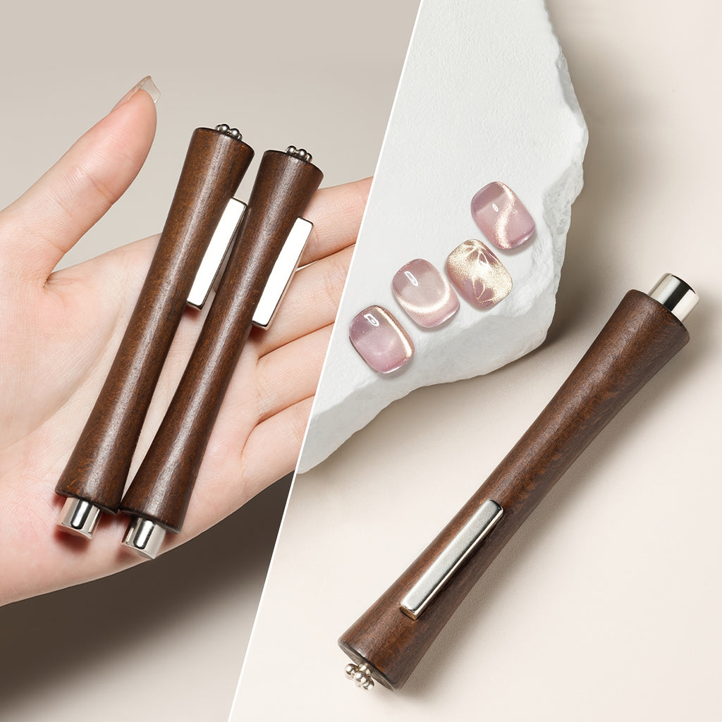 6pcs Cat's Eye gel Magnetic Stick Manicure Tool, 1 double head nail polish polishing magnetic stick+5 iron wires