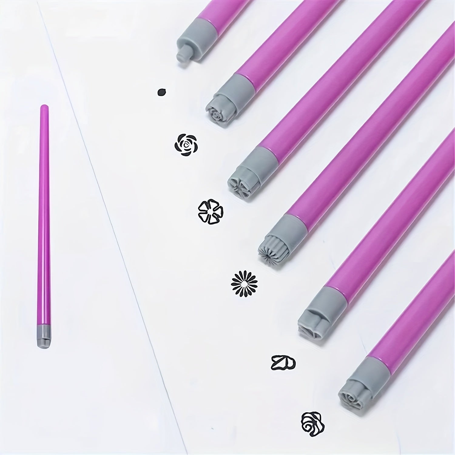 30pcs Silicone Nail Art Stamps - Floral & Butterfly Designs, Formaldehyde-Free, Easy-Clean