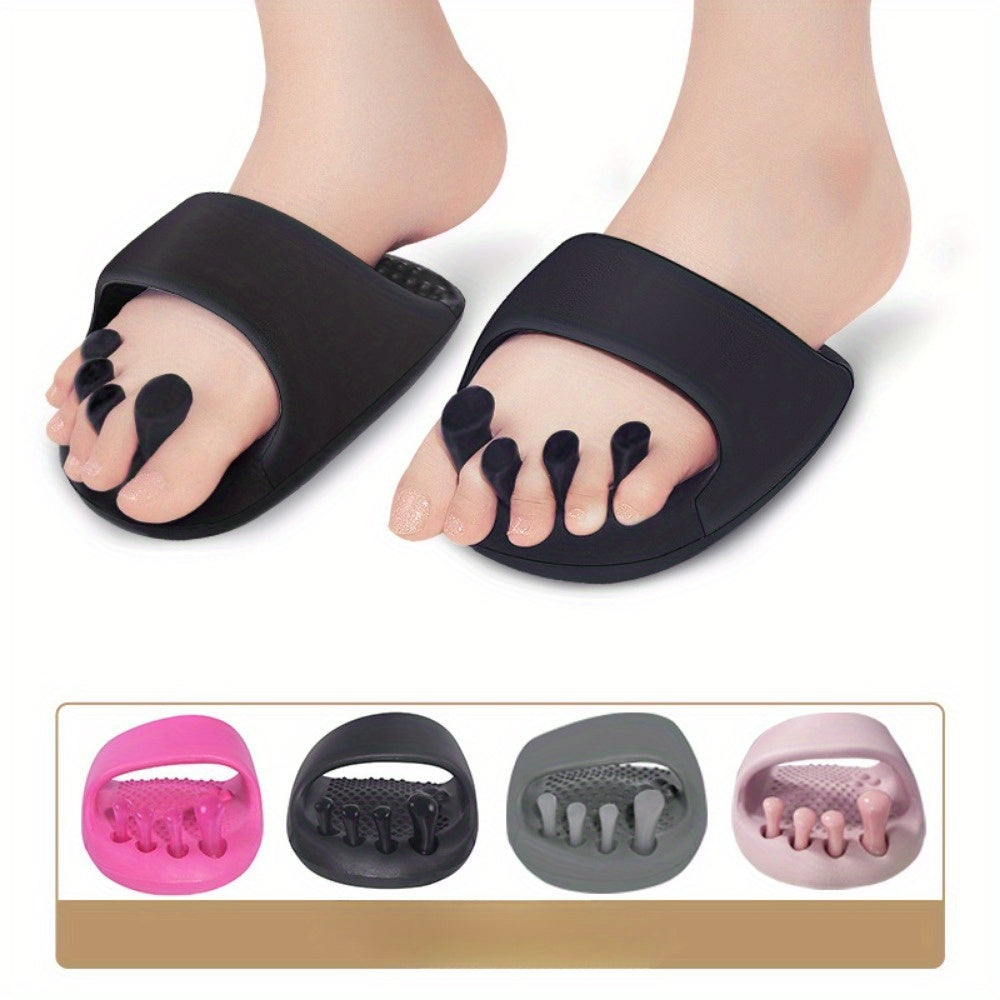 1 pair of toe separation exercise arch slippers, flat foot full arch support slippers, sole relaxation, arch exercise equipment slippers