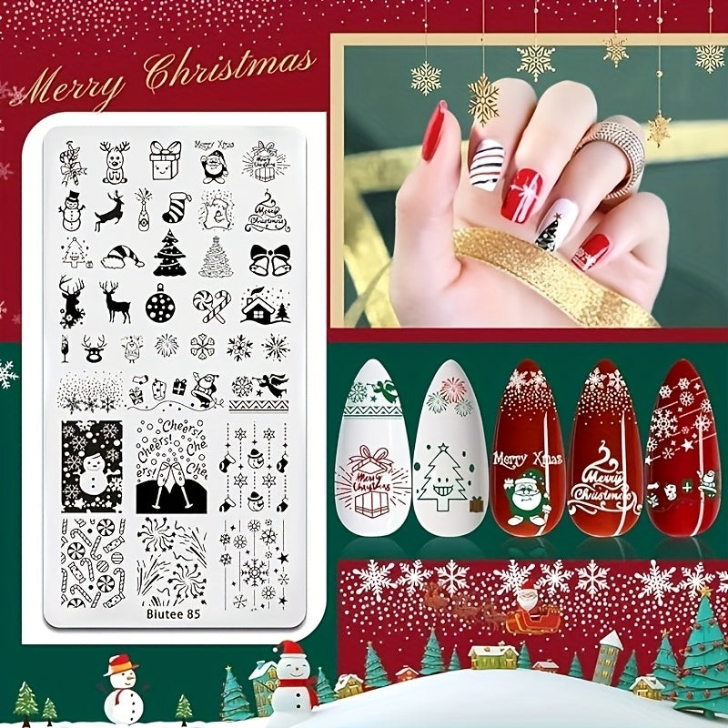 Biutee Nail Stamping Plates 21pcs Set 8pcs Nail Stamping Polish Gel 10pcs Templates with Gel Nail Stamper Set French Nail Art Plates Set Nail Plates Flower Leaves Animal Lace Design