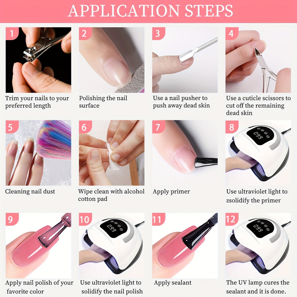 8 Color Nail Gel Spring Summer - High Saturation Durable Glossy Long-lasting Salon Gel, Alcohol-Free
